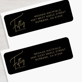 Moderne Vijftig en Fabulous Script 50ste verjaarda Etiket
