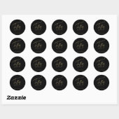 Moderne Vijftig en Fantastisch Script 50ste Verjaa Ronde Sticker (Vel)