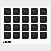 Moderne Vijftig en Fantastisch Script 50ste verjaa Vierkante Sticker (Vel)