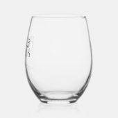 Moderne vijftig en fantastisch vetgedrukte 50ste v wijnglas zonder voet (Links)