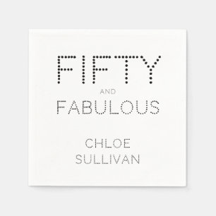 Moderne Vijftig en Prachtig Vetgedrukte 50ste Verj Servet