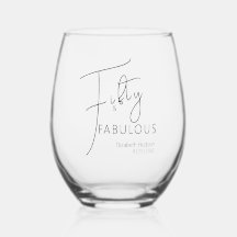 Moderne Vijftig & Fabulous Script 50ste verjaardag
