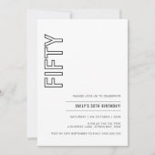 Moderne vijftigste uitnodiging van de 50ste verjaa (Voorkant)