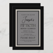 Moderne vijftigste verjaardag voor hem kaart (Voorkant / Achterkant)