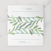 Moderne Vines Botanische Bruiloft Plaats Kaart Plaatskaartje (Buitenkant ongevouwen)