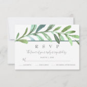 Moderne Vines Botanische Bruiloft RSVP (Voorkant)