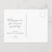 Moderne Vines Botanische Bruiloft Save the Date Aankondigingskaart (Achterkant)