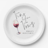 Moderne Vino voor Bruiloften Hen-feestje Papieren Bordje (Voorkant)