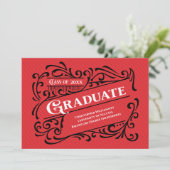 Moderne Vintage Afstudeerfoto Universiteit School  Kaart (Staand voorkant)