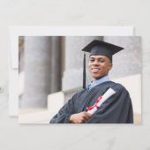 Moderne Vintage Afstudeerfoto Universiteit School  Kaart (Achterkant)