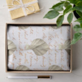 Moderne Vintage Beige Schelp Lettertype Tissuepapier (Geschenk)