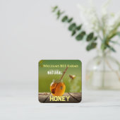 Moderne Vintage Bijenhoning Label Handmatig Gebott (Staand voorkant)