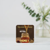 Moderne Vintage Bijenhoning Label Handmatig Gebott (Staand voorkant)