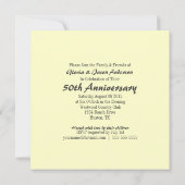 moderne vintage bloem 50ste huwelijksverjaardag kaart (Achterkant)