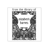 Moderne Vintage Bloemen Uit de Bibliotheek Van  Rubberstempel (Afrduk)