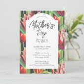 Moderne Vintage Botanische Moederdagfeest Kaart (Staand voorkant)