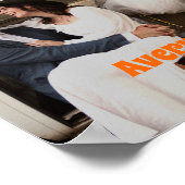 Moderne Vintage Foto Bruiloftsreceptie Welkom Poster (Hoek)