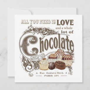 moderne vintage Franse chocolade