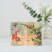 Moderne Vintage Franse collage Ansichtkaart Briefkaart (Staand voorkant)