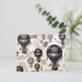 moderne vintage Franse hete luchtballons Briefkaart (Staand voorkant)