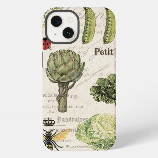 moderne vintage Franse moestuin iPhone Hoesje (Achterkant)