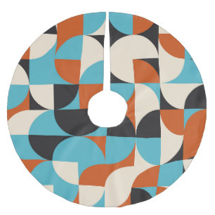 Moderne Vintage: geometrische retro vormen. Kerstboom Rok