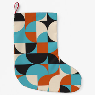Moderne Vintage: geometrische retro vormen. Kleine Kerstsok