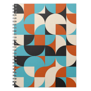 Moderne Vintage: geometrische retro vormen. Notitieboek