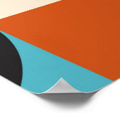 Moderne Vintage: geometrische retro vormen. Poster (Hoek)