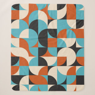 Moderne Vintage: geometrische retro vormen. Sherpa Deken