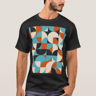 Moderne Vintage: geometrische retro vormen. T-shirt
