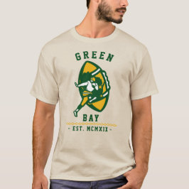 Moderne Vintage Green Bay Football Trui. T-shirt