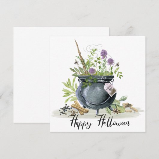 Moderne vintage Halloween ketelrecept 1 (Voorkant / Achterkant)