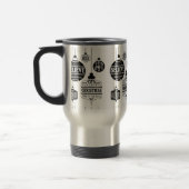 moderne vintage kerst ornamenten reisbeker (Links)