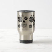 moderne vintage kerst ornamenten reisbeker (Center)