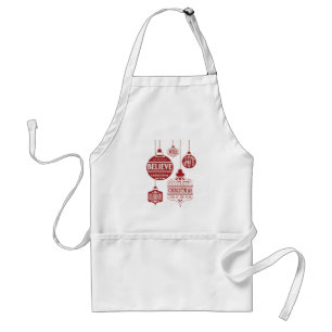 moderne vintage kerst ornamenten standaard schort