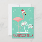 MODERNE VINTAGE KERSTFLAMINGO KAART (Voorkant)