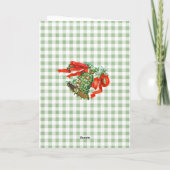 Moderne Vintage Kerstkitten in Boot Sage Plaid Kaart (Achterkant)