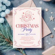 Moderne Vintage Kerstman Kerstfeest