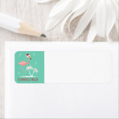 MODERNE VINTAGE KERSTMIS FLAMINGO ETIKET (Insitu)