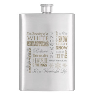 Moderne vintage kerstwoorden flacon