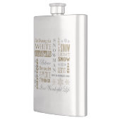 Moderne vintage kerstwoorden flacon (Links)