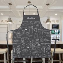 Moderne Vintage Keuken Gereedschap Cute Doodle
