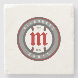 Moderne Vintage Milwaukee Grays Stenen Onderzetter