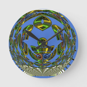 Moderne vintage motief ronde klok
