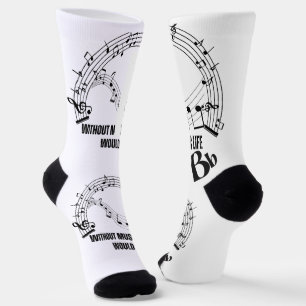 Moderne Vintage Muziekmuziek Feest Sokken