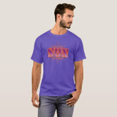 Moderne Vintage Paarse So-Cal Sun T-shirt (Voorkant volledig)