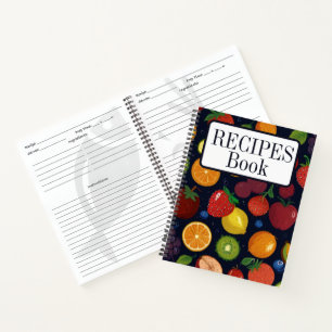 Moderne Vintage Persoonlijk Receptenboek Notitieboek