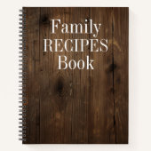 Moderne Vintage Persoonlijk Receptenboek Notitieboek (Voorkant)