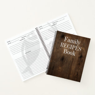Moderne Vintage Persoonlijk Receptenboek Notitieboek